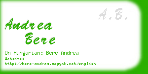 andrea bere business card
